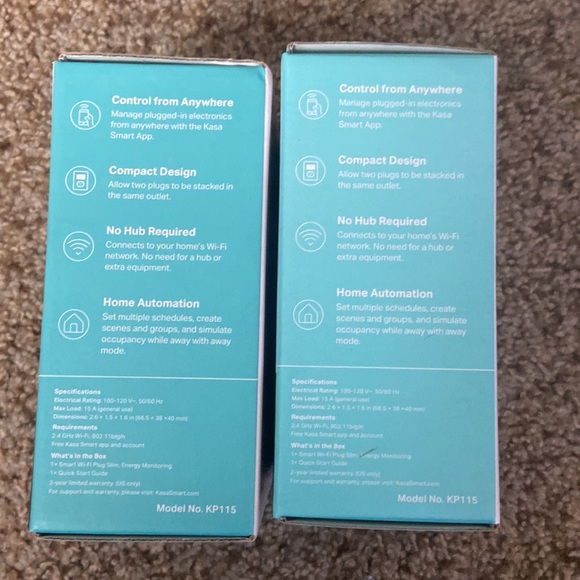 2pk Kasa Smart Wi-Fi Plug Slim‎ Energy Monitoring - Picture 13 of 14